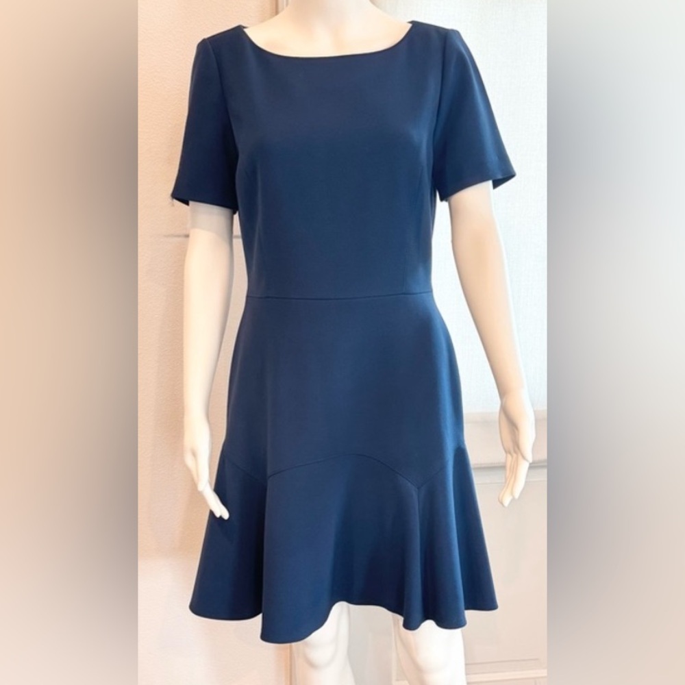 Cremieux Teal Short Sleeve Fit & Flare Fully Lined Dress 6